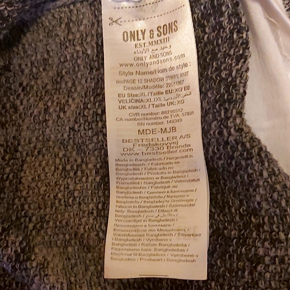 Only & Sons Men's XL Sweater - Picture 8 of 9